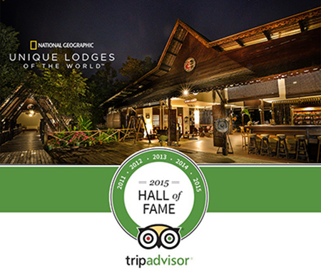 TRIPADVISOR 2015 CERTIFICATE OF EXCELLENCE HALL OF FAME AWARDED TO SUKAU RAINFOREST LODGE