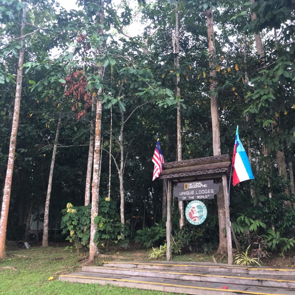 Sukau Rainforest Lodge welcome entrance